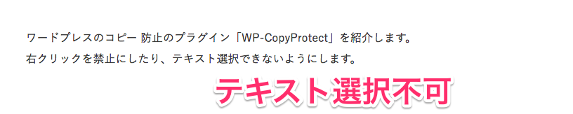 WP Copy Pretect設定後