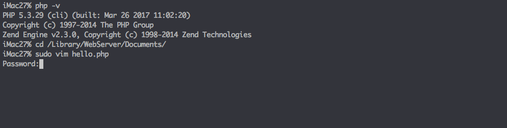 sudo_vim_hello_php_Password_