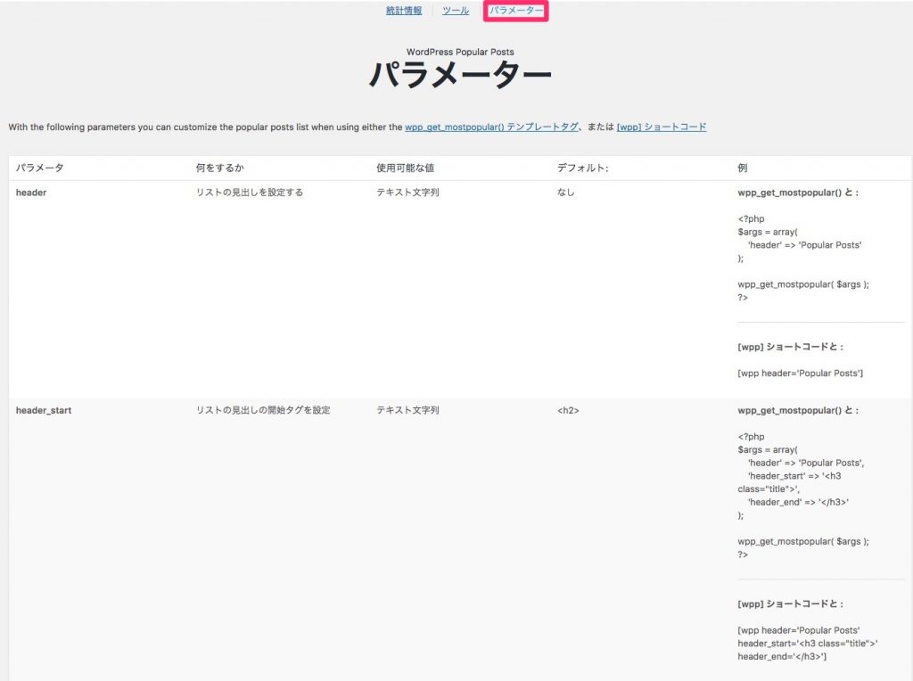 WordPress_Popular-parameter