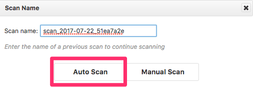 「Auto Scan」をクリック