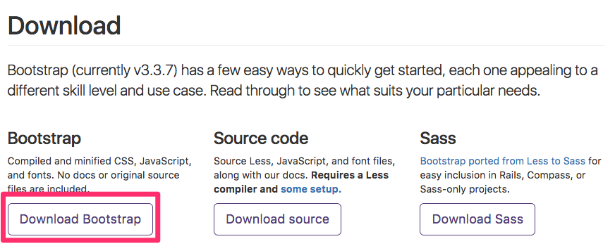 「Download Bootstrap」