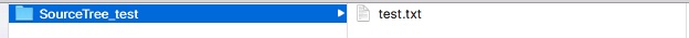 「SourceTree_test」ディレクトリの中に「test.txt」という名前でテキストファイルを作成