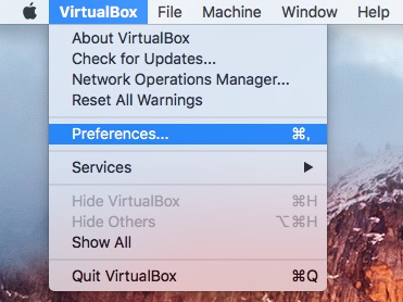 virtualbox-language-Preferences