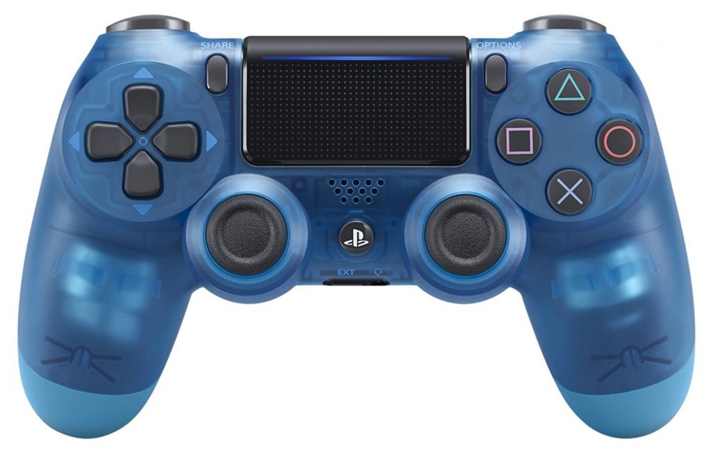 ワイヤレスコントローラー__DUALSHOCK_4__ブルー・クリスタル