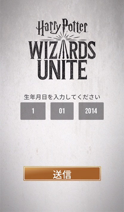 2.生年月日を入力し「送信」をタップ